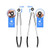 Premium Stainless Steel Locking Cooking Tongs Set of 3