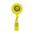 Yellow - Round Transparent Badge Reel Holder w/ Match Color String & Strap