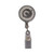 Black - Round Transparent Badge Reel Holder w/ Match Color String & Strap