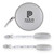 Gray Logo - Pocket Pal Vegan Leather 5' Round Measuring Tape