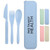 3 Pieces Wheat Straw Cutlery Utensil Set