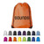 Polyester Drawstring Backpack Lightweight Sports Cinch Sack w/Shoulder Straps 18"x13"