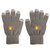 Dark Gray/Light Gray Logo - Knit Touch Screen Gloves