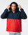 Classic Navy Blue/Red Blank - Independent Trading Co Unisex Lightweight Quarter-Zip Windbreaker Pullover Jacket
