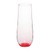 Red - 8 oz. USA Made Libbey Stemless Champagne Flute Glasses.