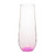 Pink - 8 oz. USA Made Libbey Stemless Champagne Flute Glasses.
