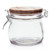 Clear Blank - 16 Oz. Glass Candy Jars w/Wire Wooden Lid
