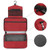 Red - Heathered Hanging Toiletry Bag