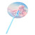 Pink - Large Long Handle Plastic Fan
