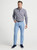 Navy Blue/White Blank Front Lifestyle - Peter Millar® Perth Sugar Stripe Performance Quarter-Zip