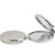 Silver - Stainless Steel Folding Pocket Makeup Mirror
