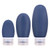 Dark Blue - 3 Pack Travel Bottles Set