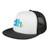 1038 BLKBLK Blank - Flat Bill Trucker Cap