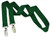 Dark Forest Green Blank - 3/4'' Double Ended Polyester Lanyard