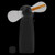 Black - Pre-Programmed Handheld Flash Message LED Fan