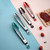 10.6'' Stainless Steel Food Tongs w/Silicone Locking Clip Barbeque Kitchen Tongs (Round Hole)