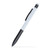 WHITE - Fleetwood Stylus Satin Soft Touch Gel Click Pen (Recycled Aluminum)
