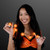 Big Pumpkin Light Bulbs Halloween Necklace