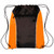 Orange - Two Tone Front Pocket w/ Earphone Outlet Drawstring Backpacks