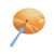 Orange - Large Handheld Plastic Advertising Fan
