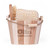Bamboo Bucket Bath And Massage Set - 5 Pieces