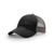 Black/Charcoal Gray Blank - Richardson 111 Garment Washed Trucker Caps