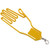Yellow - Golf Glove Rack with Key Chain