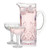 Pitcher & 4 Cocktail Coupes (Blank) - Brinkley Pitcher & Cocktail Coupes Set