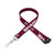 Burgundy Branded - 5/8" Silkscreened Flat Lanyard w/ Sew on Breakaway
