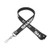 Dark Grey Branded - 5/8" Silkscreened Flat Lanyard w/ Sew on Breakaway