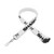 White Branded - 5/8" Silkscreened Flat Lanyard w/ Sew on Breakaway