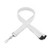 White - 5/8" Silkscreened Flat Lanyard w/ Sew on Breakaway