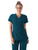 Caribbean Blue Blank - Jockey Women's V-Neck Zipper Pocket Scrub Top