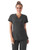 Charcoal Grey Blank - Jockey Women's V-Neck Zipper Pocket Scrub Top