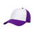 White/Purple - Premium 6 Panel Structured Baseball Cap