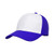 White/Royal - Premium 6 Panel Structured Baseball Cap