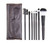 Gray Blank - 7 Wallet Type Makeup Brush Beauty Tools