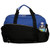 Black/Blue Blank - Two Tone Zippered Duffel Bag w/Shoulder Strap (18" x 10.5")
