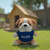 6" Sitting Bulldog Beanie