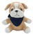 6" Sitting Bulldog Beanie