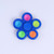 Blue - Five Bubble Flower Fidget Push Pop Spinner