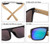 Purple/Bamboo Brown Blank - Bamboo Templed Square Sunglasses (5 5/8"x1 5/8")
