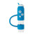 Blue - 10mm Reusable Silicone Straw Topper