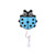 Black/Blue - Ladybird Shaped Silicone Tape Measure