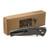 Set - 4 1/2" Black Button Lock Folding Knife with Clip