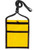 Yellow/Black Blank - Two Tone Pouch With Front Zipper Pocket