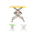 Outdoor Height-Adjustable Folding Table