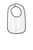 White/Navy Blue  Blank - Rabbit Skins™ Infant Contrast Trim Terry Bib
