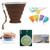 Brown Blank - 9 Oz. Silicone Collapsible Travel Cup W/ Lid
