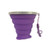 Purple Blank - 9 Oz. Silicone Collapsible Travel Cup W/ Lid